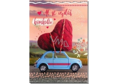 Albi Envelope Playing Card Out of Love Heart on a Toy Car I ll by There For You 14.8 x 21 cm
