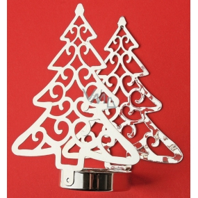 Candlestick metal silver tree 11 cm double-sided for tea