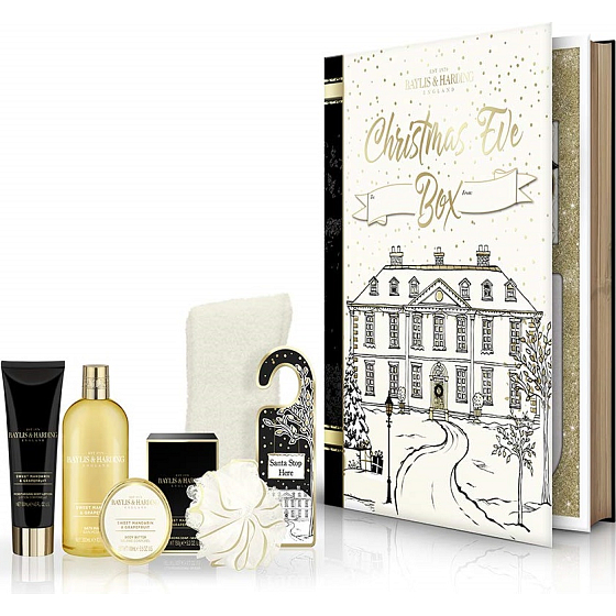 Baylis & Harding Sweet Mandarin and Grapefruit Bath Foam 300 ml + Toilet Soap 150 g + Body Lotion 130 ml + Body Butter 100 ml + Socks + Washcloth + Door Tag, Cosmetic Set