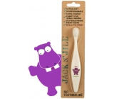 Jack N Jill BIO Hippopotamus extra soft toothbrush for children, decomposable in nature, made of corn starch, without BPA and PVC