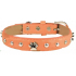 Tatrapet Leather Collar Orange Decorated with Paws 2.5 x 55 cm