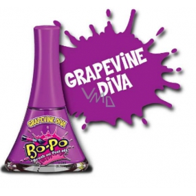Bo-Po Nail Polish peeling dark Dark purple with the scent of Grapevine Diva for children 5.5 ml