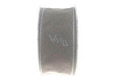 Ditipo Fabric ribbon with wire 3 mx25 mm gray