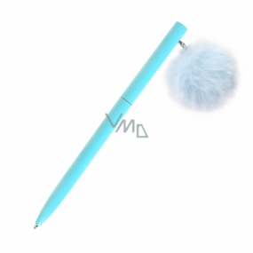 Albi Ballpoint pen with pompom Blue