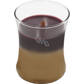 WoodWick Floral Nights Dark Poppy scented candle with wooden wick and lid glass medium 275 g Limited 2019