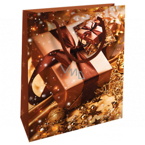 Nekupto Gift paper bag 23 x 18 x 10 cm Christmas brown gift WBM 1929 01