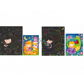 Images Princess scratchboard 16,5 x 21 cm 2 sheets