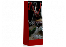 Nekupto Gift paper bag for bottle 10 x 33 x 9 cm Wine glass 1899 30 KFLH