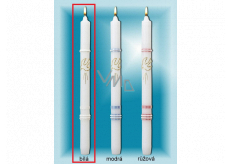 Lima Church baptismal candle white with gold decoration No. 1001 25 x 360 mm 1 piece