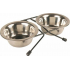 Trixie Stainless steel bowl in stand diameter 13 cm, 2 x 0.35 l