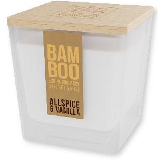 Heart & Home Nature New spices and vanilla scented candle large glass, burning time up to 40 hours 210 g
