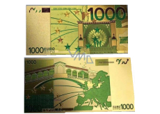 Talisman Gold plastic banknote 1 000 EUR