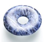 Sodalite Donut natural stone 30 mm, communication stone