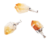 Citrine in metal pendant natural stone approx. 2,5 - 3 cm, stone of abundance, success
