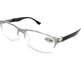Berkeley Reading dioptric glasses +1.5 plastic transparent, black stripes 1 piece MC2248