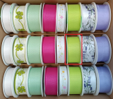 Ditipo Fabric ribbon Spring neon green 3 m x 25 mm