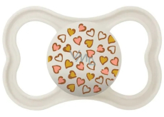 Mam Air silicone pacifier white with hearts 6m+