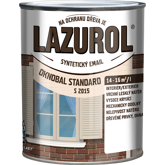 LAZUROL Oknobal Standard paint for windows S2015, white, 600 ml