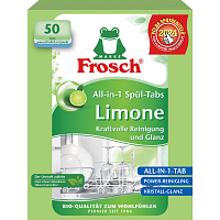 Frosch Eco All-in-1 Lemon Dishwasher Tablets, 50 pcs