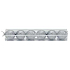 Flask decor spiral, silver for hanging 5.5 cm, 6 pieces