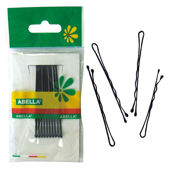 Abella Hairpin black medium 6 cm 10 pieces