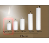 Lima Gastro smooth candle white cylinder 60 x 90 mm 1 piece