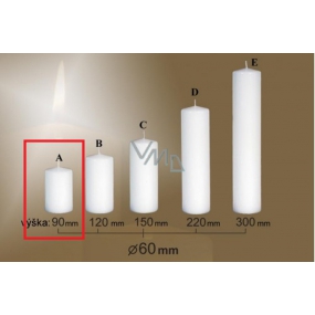 Lima Gastro smooth white candle cylinder 60 x 90 mm 1 piece