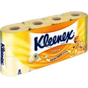 Kleenex Yellow toilet paper 2 ply 8 rolls yellow 180 snippets