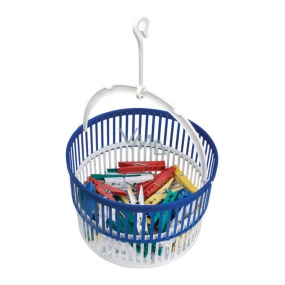 Spokar Plastic clothes pegs 50 pieces in a telescopic basket 8300152200