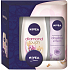 Nivea Double antiperspirant spray 150 ml + Diamond Touch shower gel 250 ml + cream 30 ml for women cosmetic set