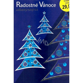 Nekupto Christmas Greeting Card Joyful Christmas Blue Tree