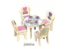 Mini Dream Home Wooden puzzle dream furniture 03 Dining room 20 x 15 cm