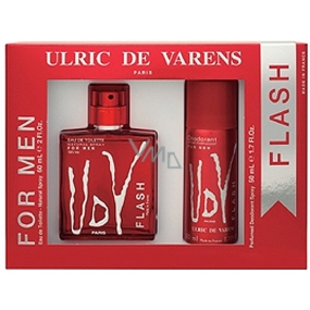 Ulric de Varens UDV Flash for Men eau de toilette 60 ml + deodorant spray 50 ml, gift set