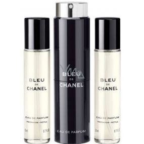 Chanel Bleu de Chanel perfumed water for men 3 x 20 ml complete, set