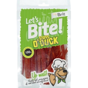 Brit Lets Bite Stripe Duck Supplementary dog food 80 g 14 pieces of tape