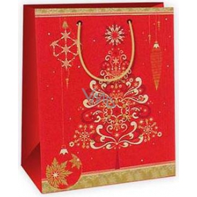 Ditipo Gift paper bag 18 x 10 x 22.7 cm red tree C