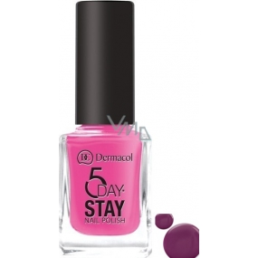 Dermacol 5 Day Stay Long-lasting nail polish 39 Wild Berry 11 ml