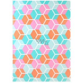 Ditipo Gift wrapping paper 70 x 200 cm Turquoise pink-orange