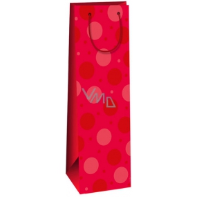 Ditipo Gift paper bag for bottle 12.3 x 7.8 x 36.2 cm red