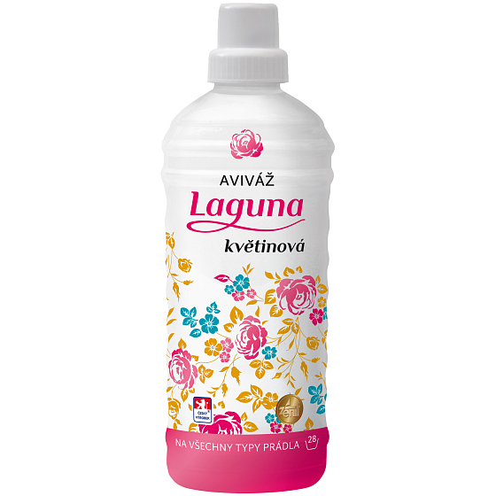 Laguna Floral concentrated fabric softener with the scent of rose and jasmine flowers complemented by tones of sandalwood 28 doses 1 l