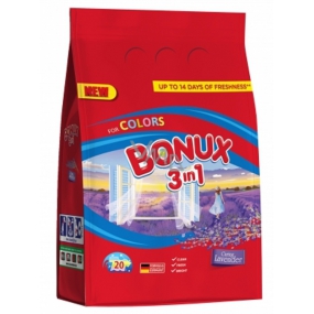 Bonux Color Caring Lavender 3 in 1 washing powder for colored laundry 20 doses of 1.5 kg