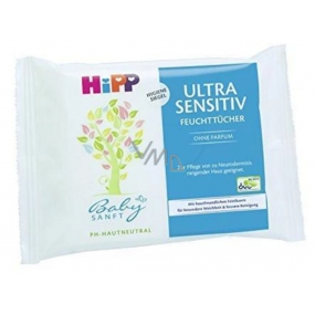 HiPP Babysanft Ultra Sensitive cleansing wet wipes without perfume for children 52 pieces