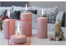 Lima Ice pastel candle pink floating lens 70 x 30 mm 1 piece