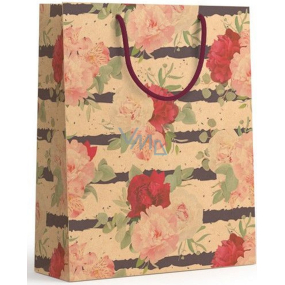 Nekupto Gift paper bag 24,5 x 19 x 8 cm Roses