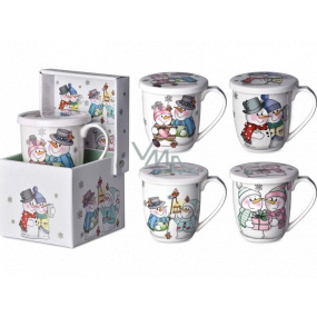 Christmas ceramic mug design mix Snowman in a 360 ml box