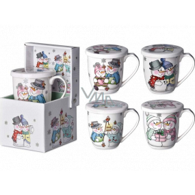 Christmas ceramic mug design mix Snowman in a 360 ml box