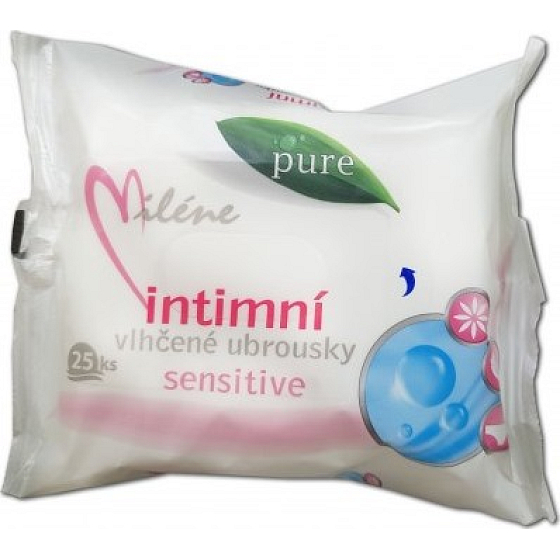 Miléne Pure Sensitive intimate wet wipes 25 pieces