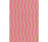 Ditipo Gift wrapping paper 70 x 200 cm KRAFT Pink ornaments