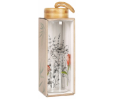 Albi Glass bottle with bamboo cap Poppy 500 ml