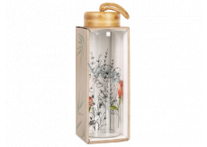 Albi Glass bottle with bamboo cap Poppy 500 ml